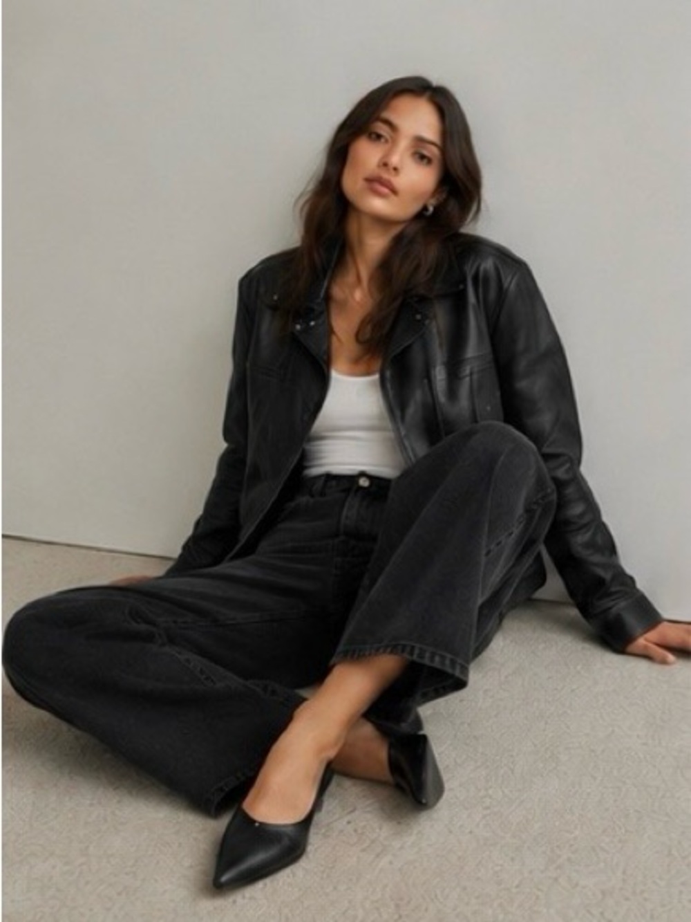 Zara Wide Leg Cropped Jean Size 4